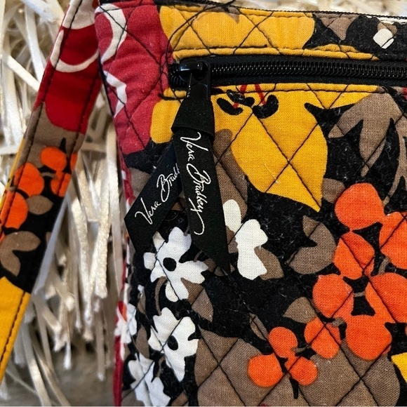VERA BRADLEY Bittersweet Mini Saddle Bag Crossbody Red Yellow Black Floral 2013 - Picture 9 of 15